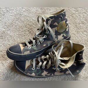 Vintage Camo Converse High-Top Sneakers